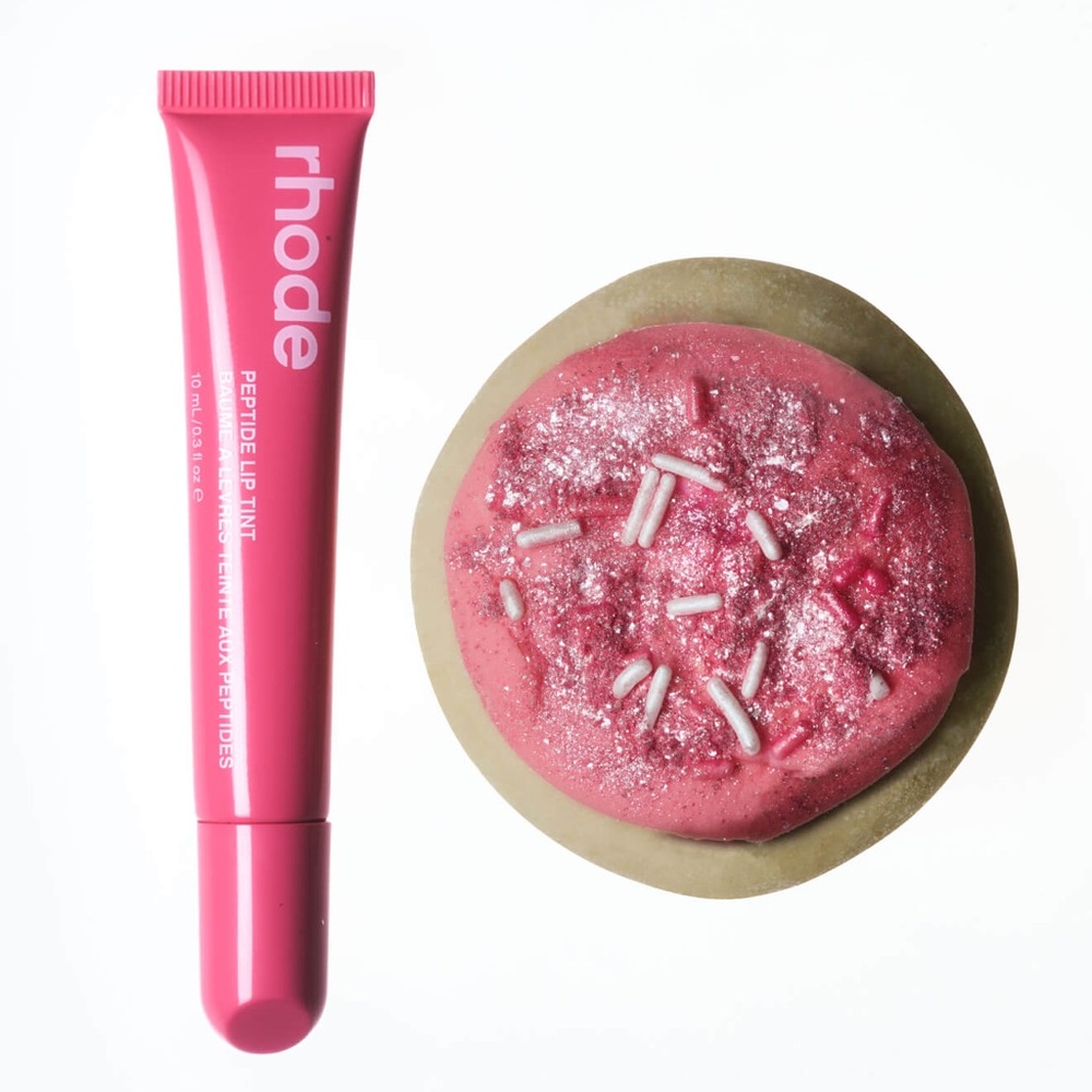 NIB Rhode Skin Peptide Lip Tint in Sugar Cookie Limited Edition Shimmer Pink